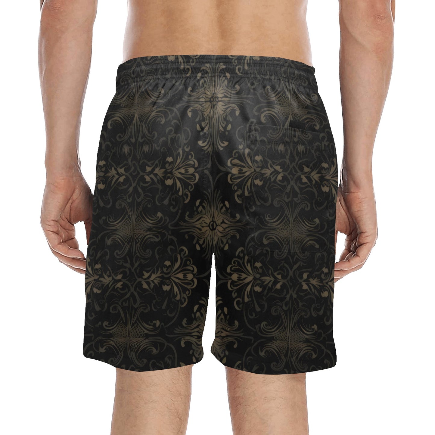 Gothic Black Design Beach Shorts