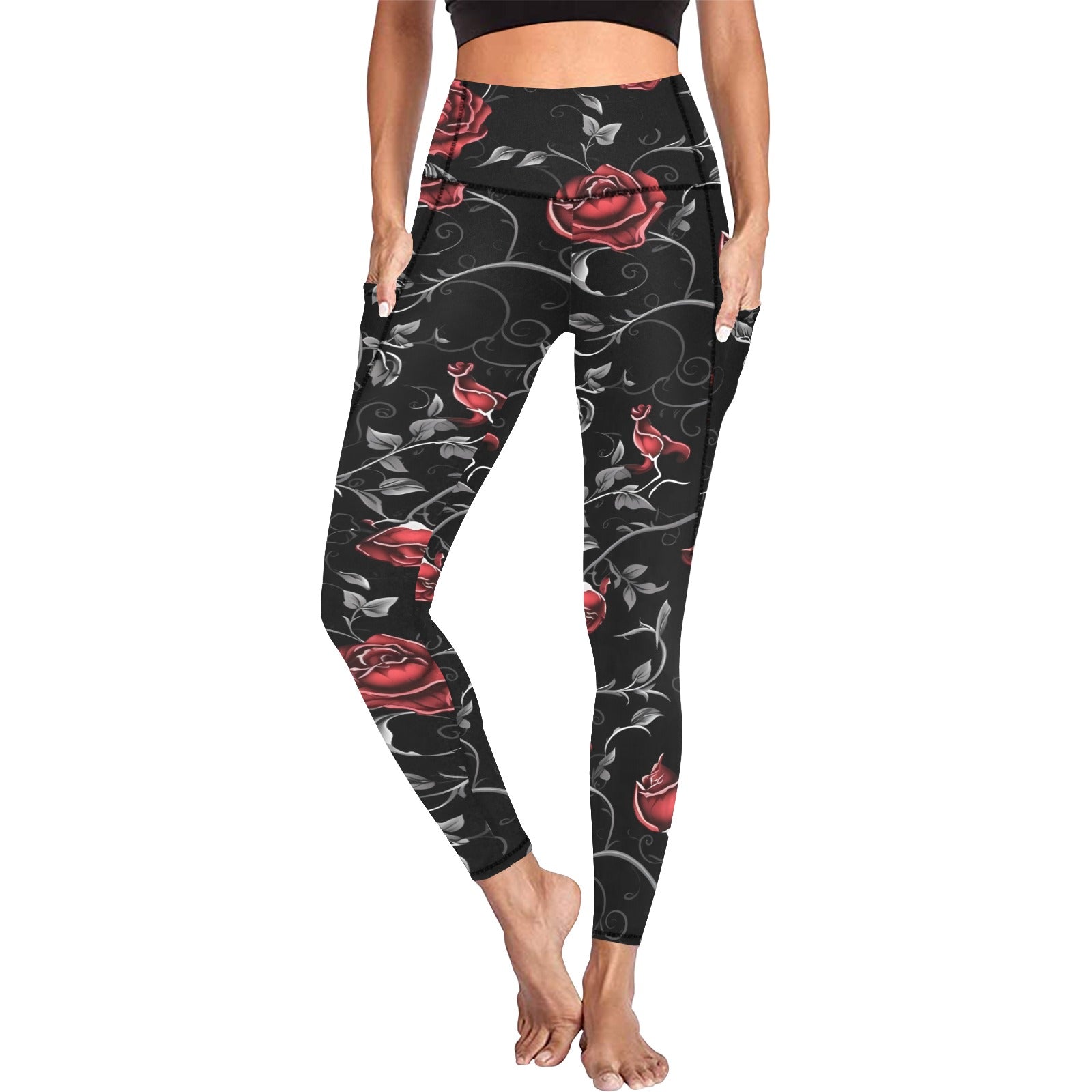 Gothic Roses And Vines Leggings with Pockets – Grim Haven Clothing