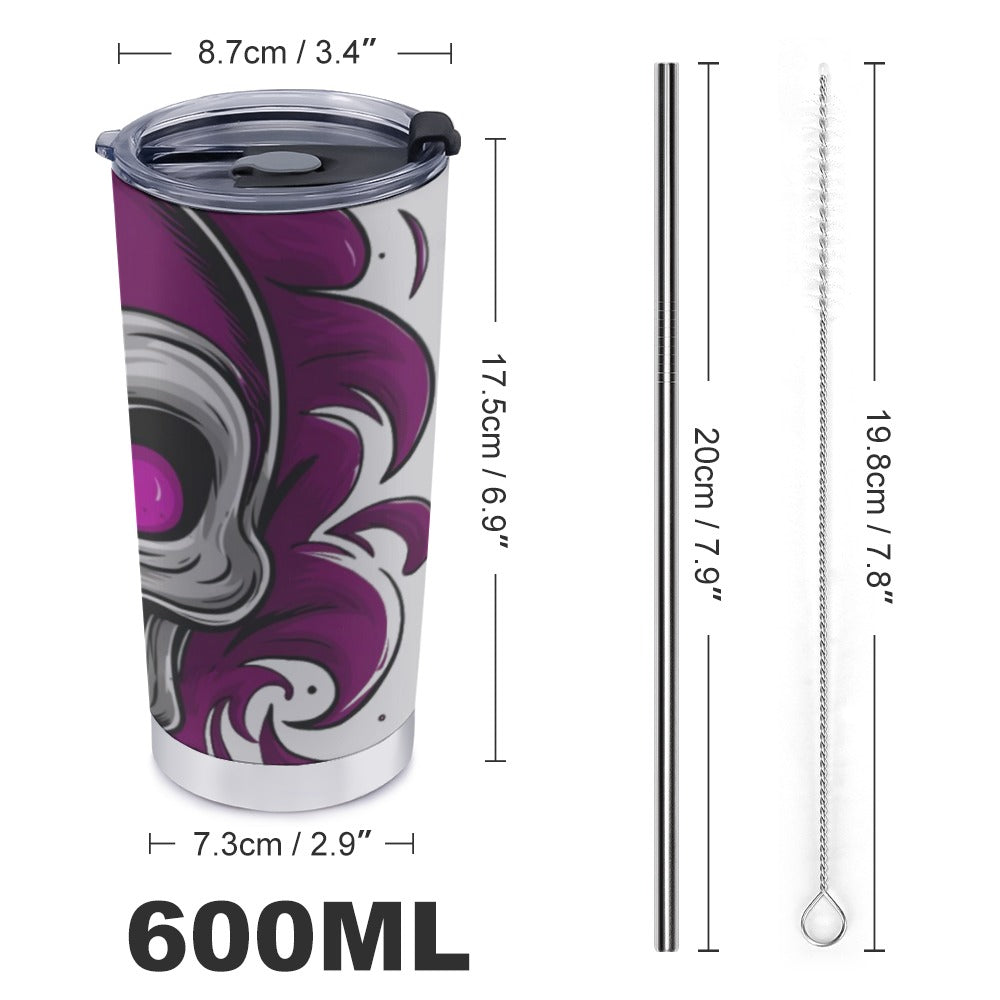 Purple Skull 20 Oz Travel Mug