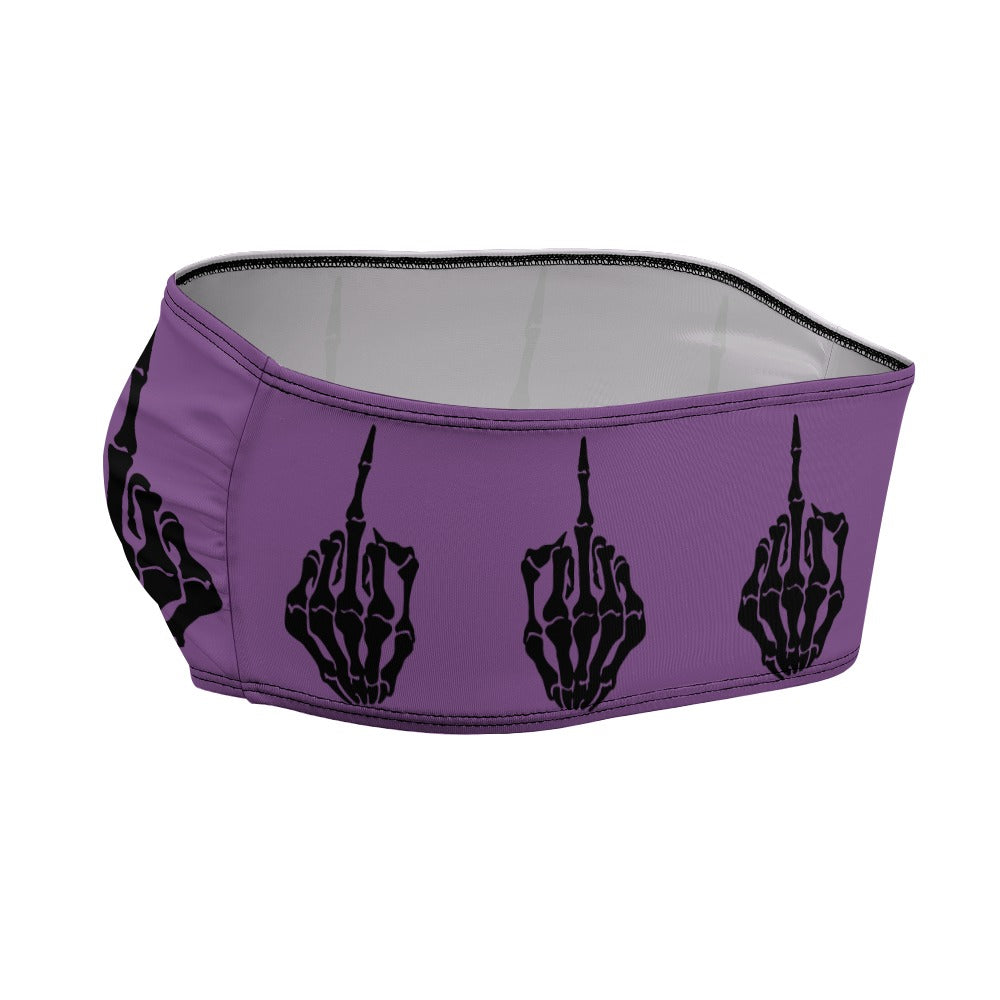 Skeleton middle Finger Purple Chest Wrap