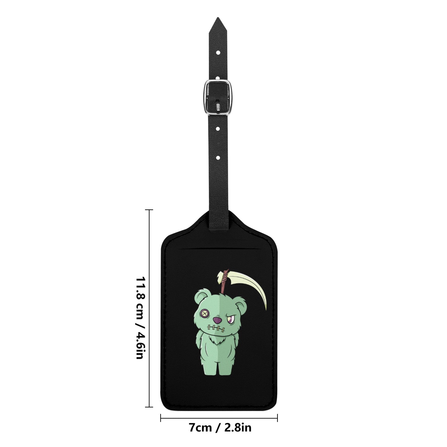 Grim Reaper Bear Luggage Tag