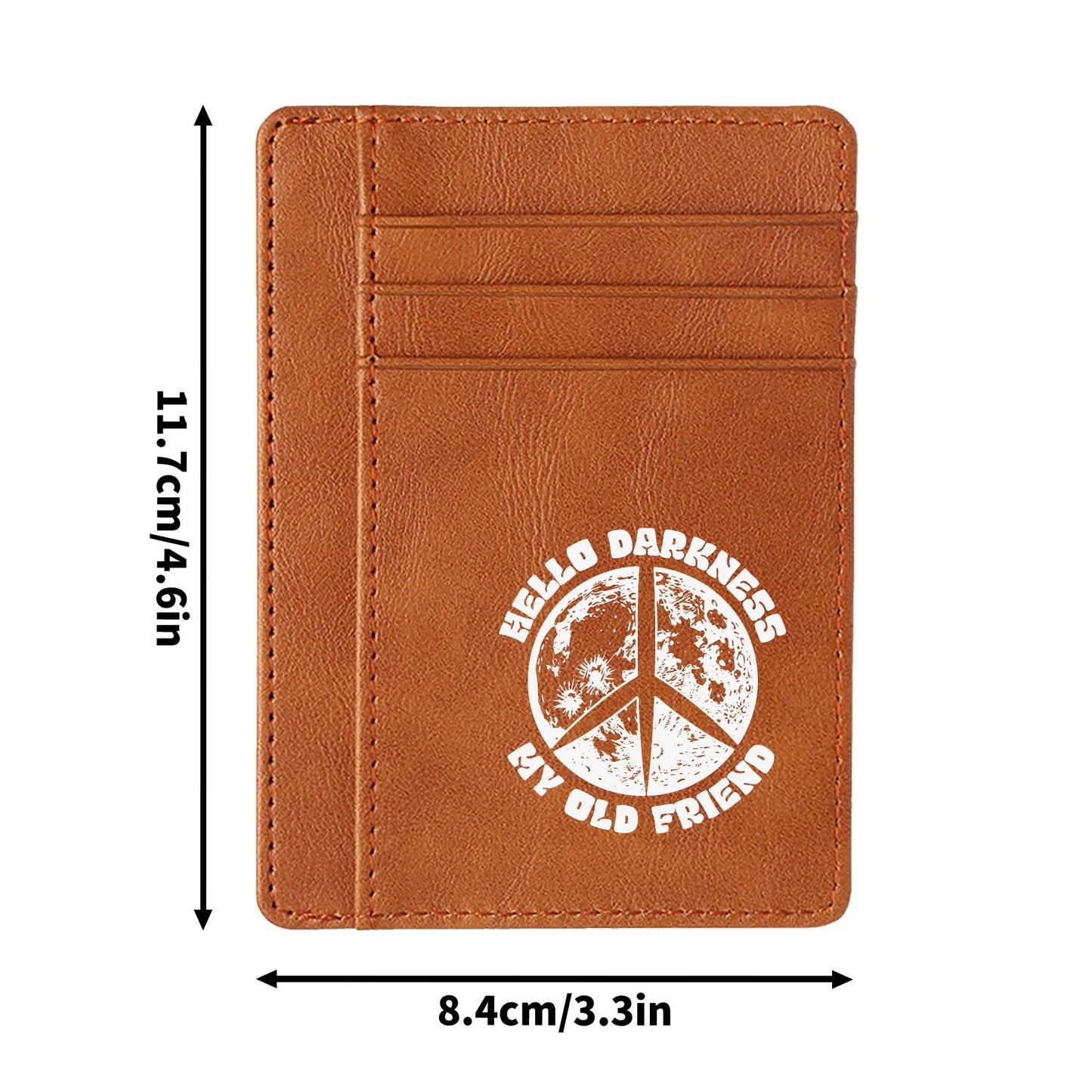 Hello Darkness My Old Friend Minimalist Leather Wallets