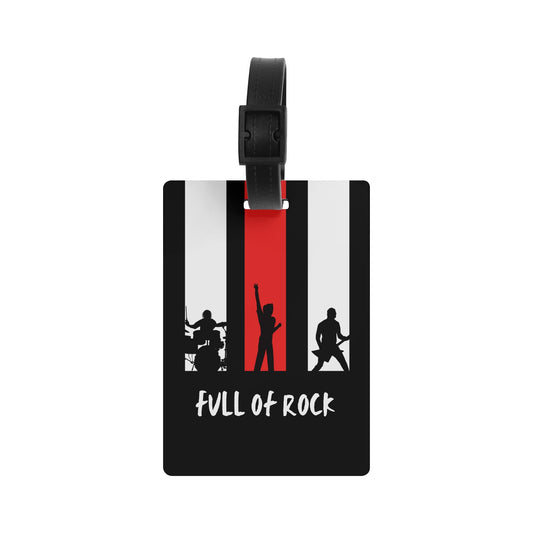 Full Of Rock Wooden Luggage Tag