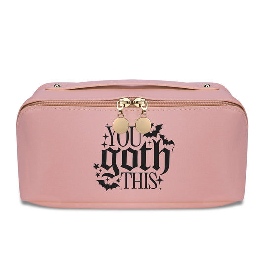 You Goth This Leather Large Capacity Cosmetic Bag
