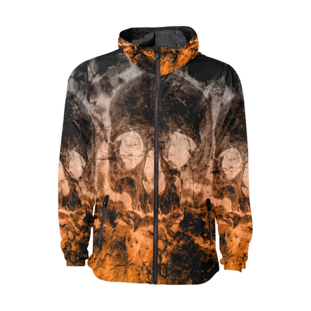 Smokey Skull Hooded Windbreaker