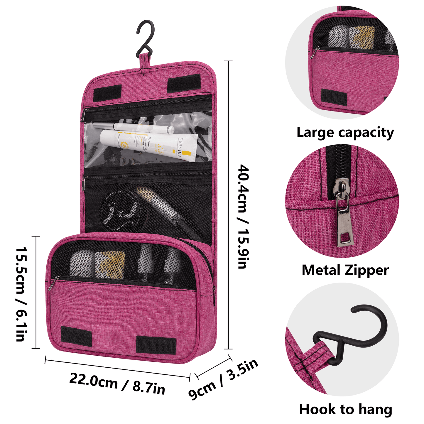 Gothic Pink And Black Bath Toiletry Bag