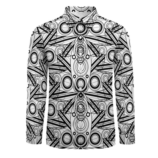 Black Chaos Design Casual One Pocket Long Sleeve Shirt