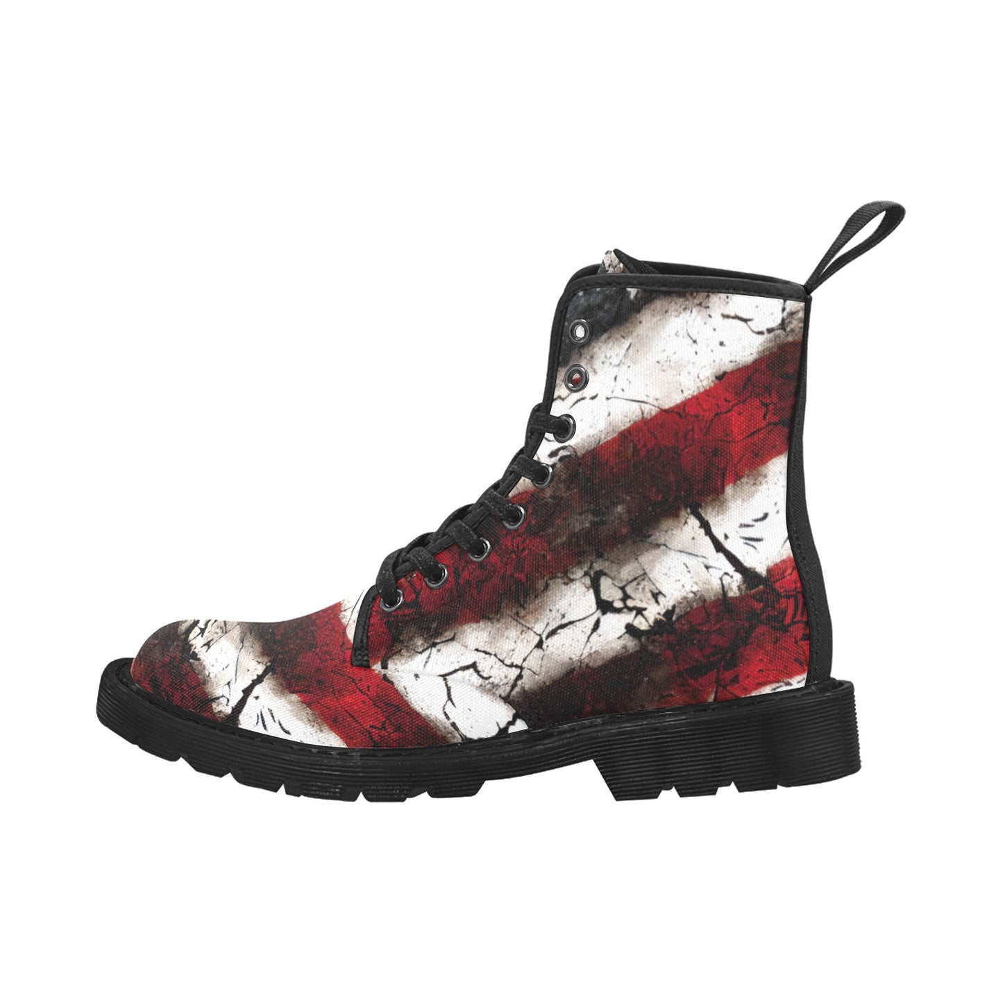 Grunge USA Colors Lace Up Canvas Boots