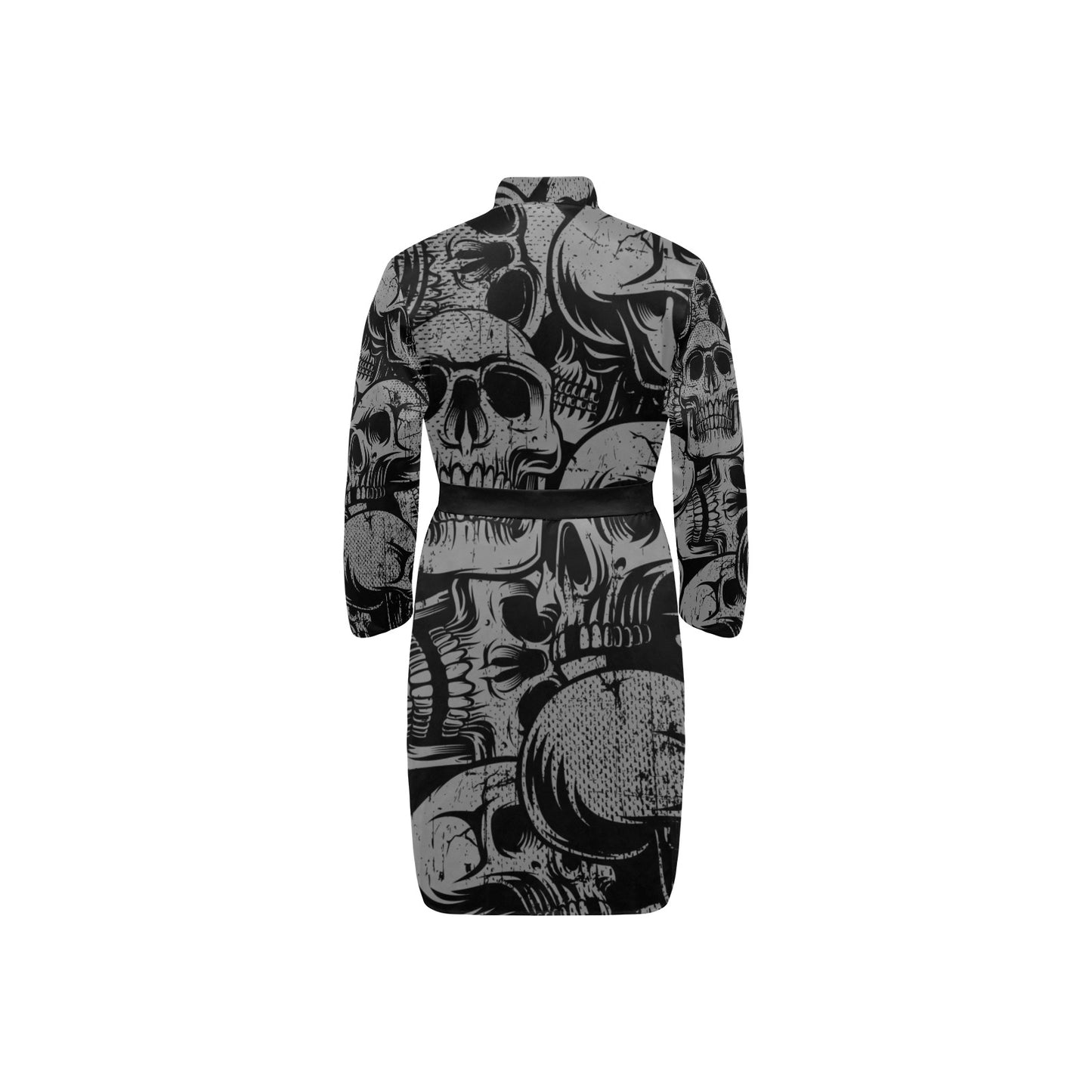 Silver Skull Belted Night Robe
