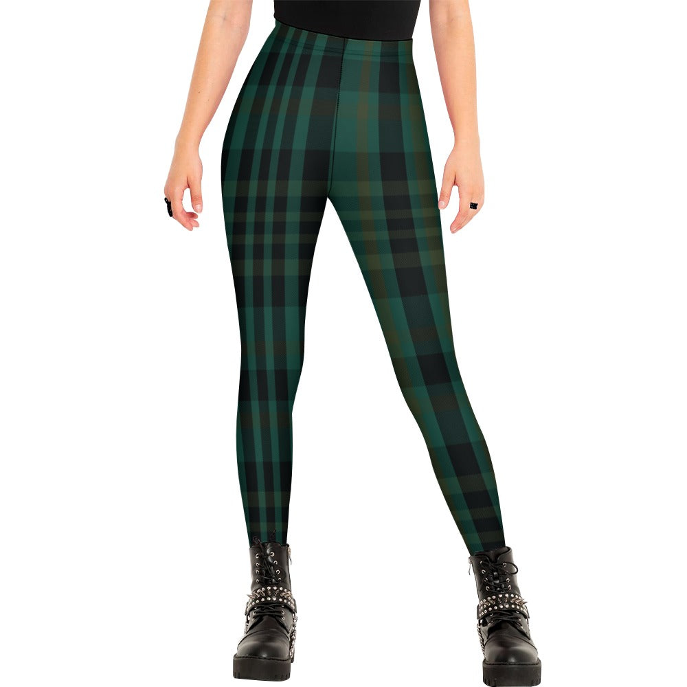 Green Plaid Leggings