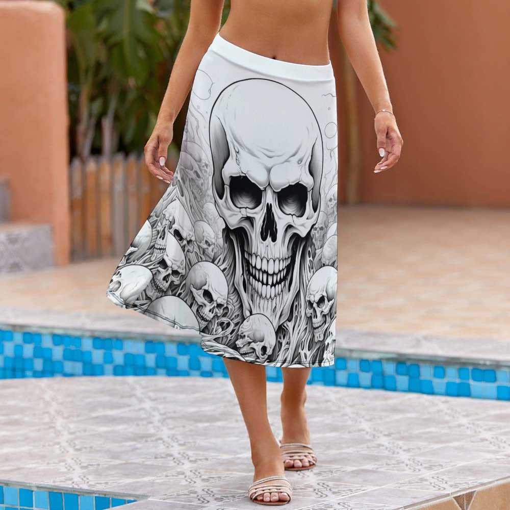 Sketched Skull Skirt