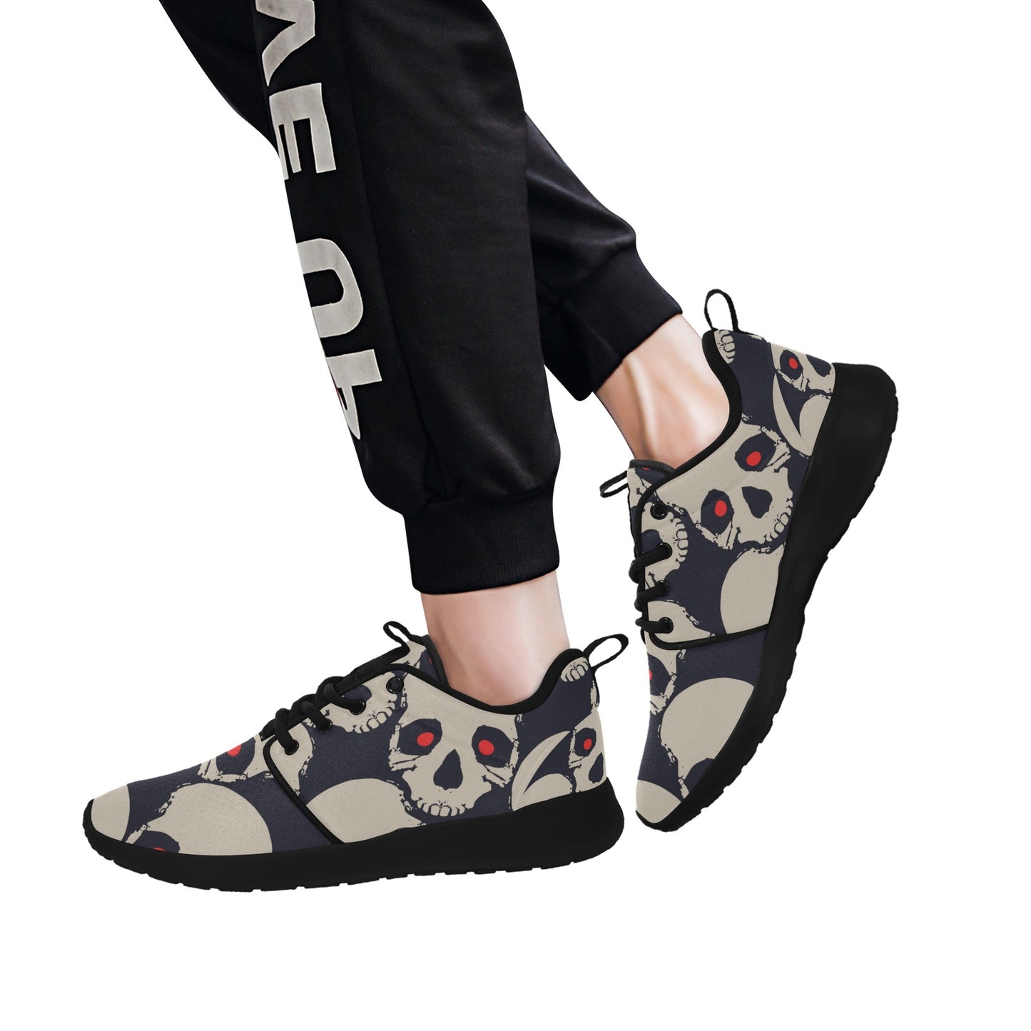 Red Eyed Skulls Men's Pull Loop Sneakers