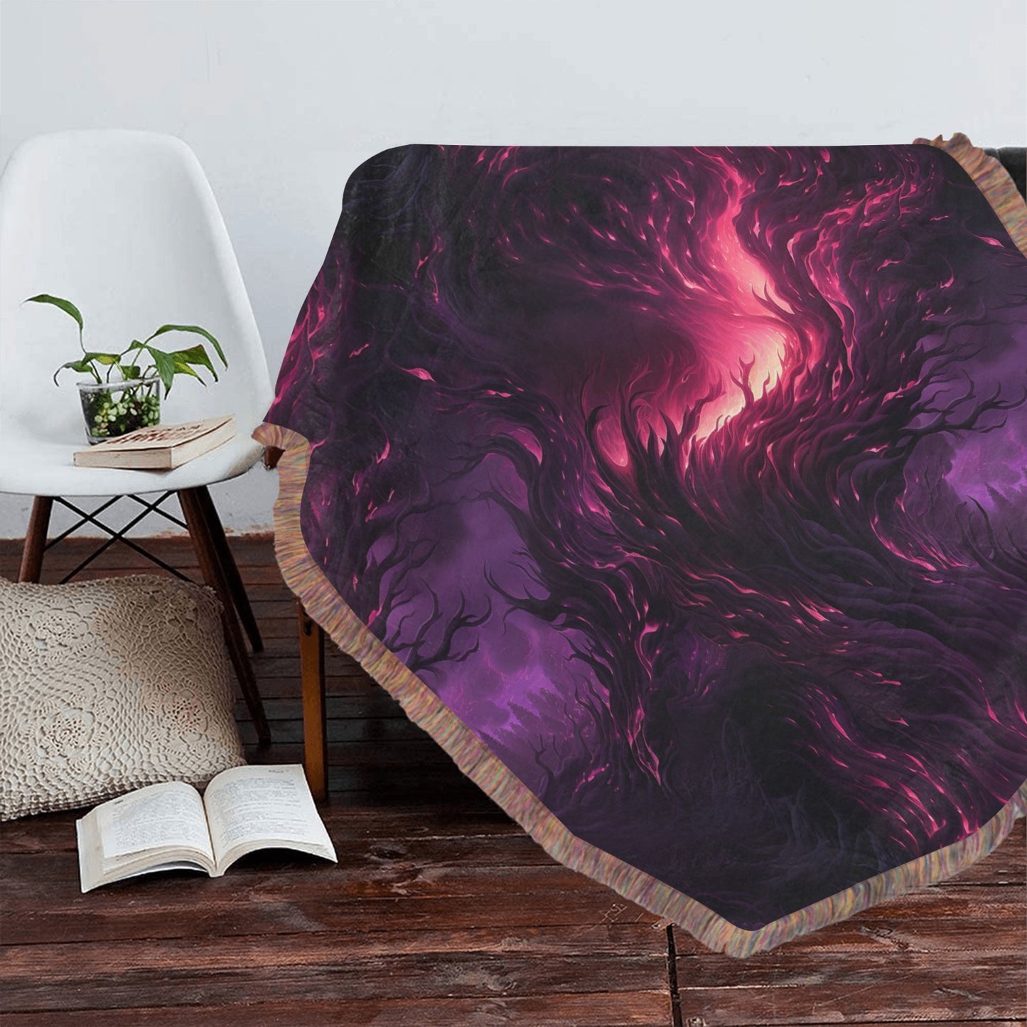 Midnight Dream Ultra-Soft Mixed Fringe Blanket (60x80 inch)