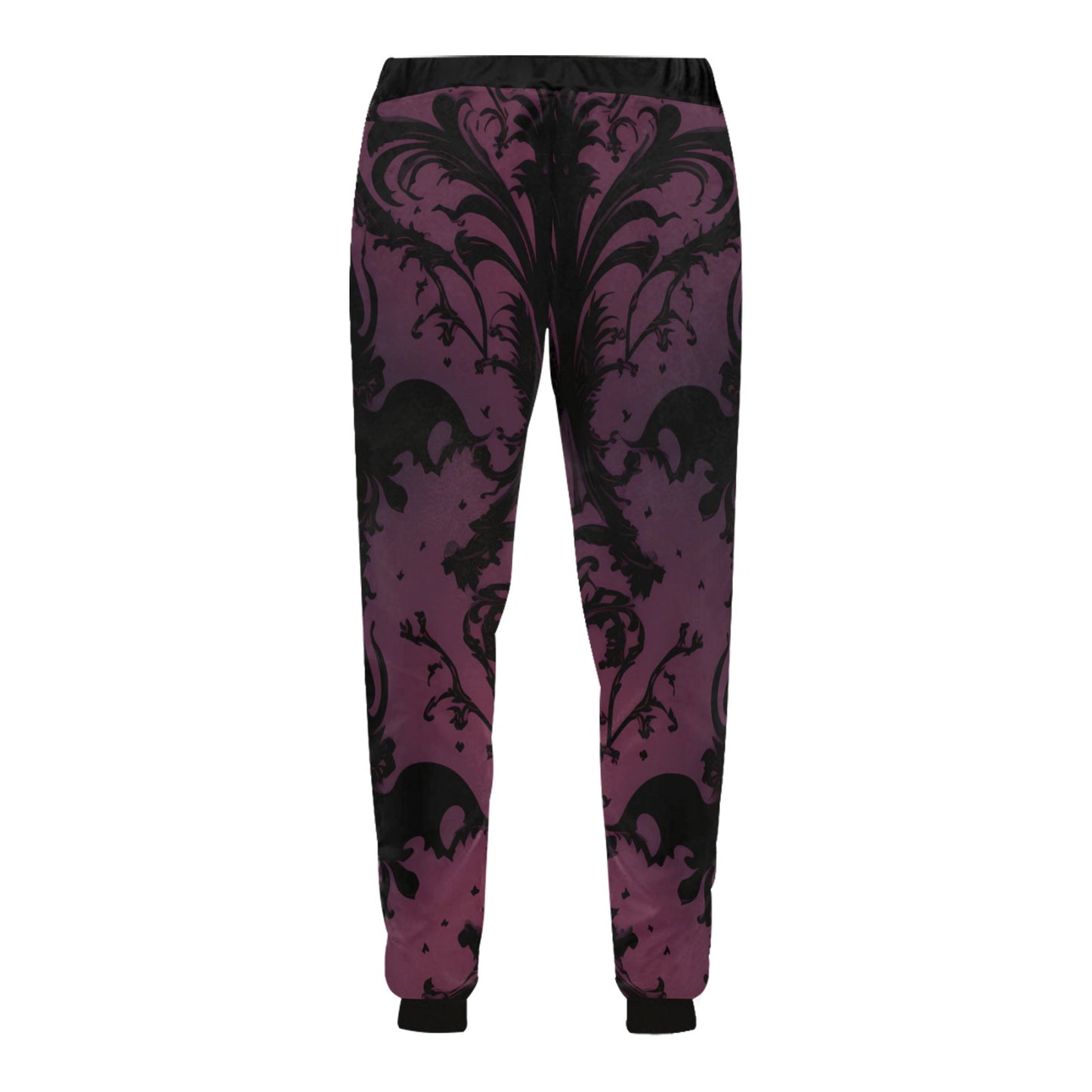Gothic Purple And Black Pattern Casual Sweatpants