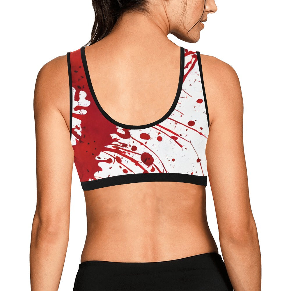 Red Splatter Sports Bra