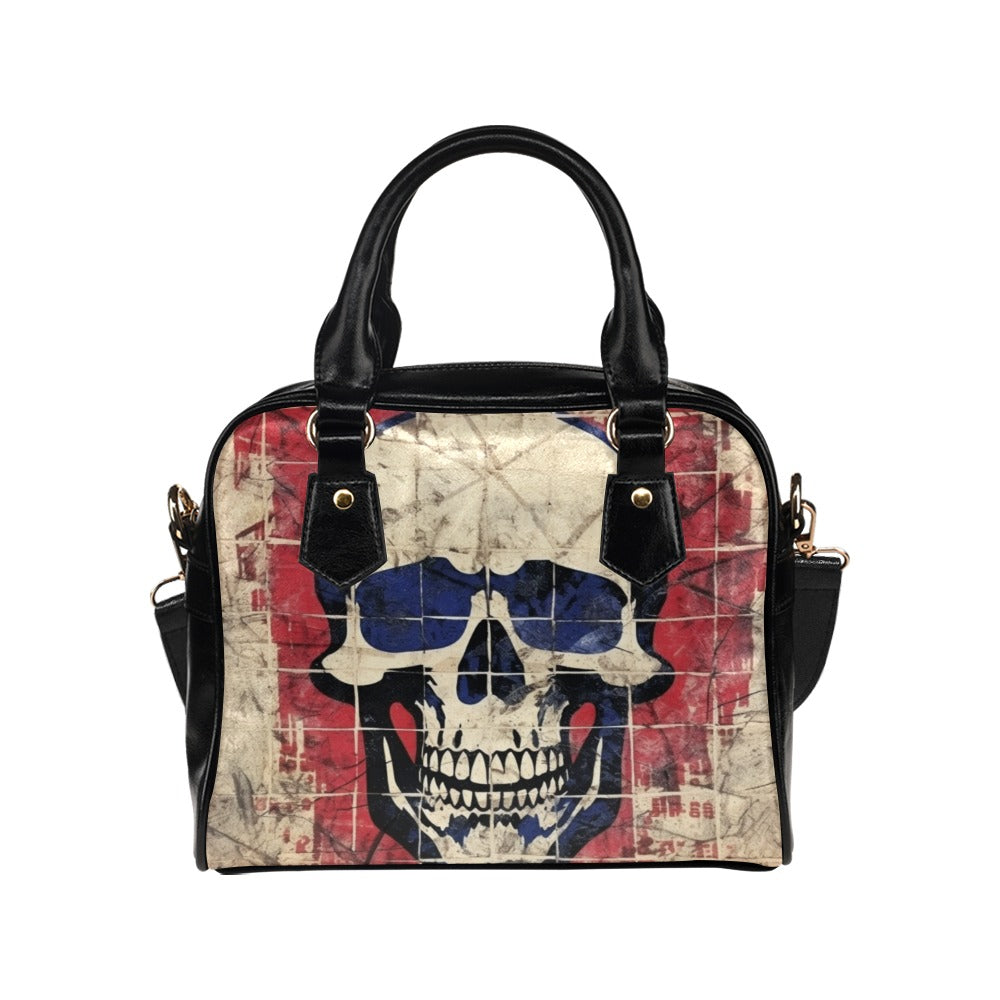 Smiling Skull Shoulder Handbag