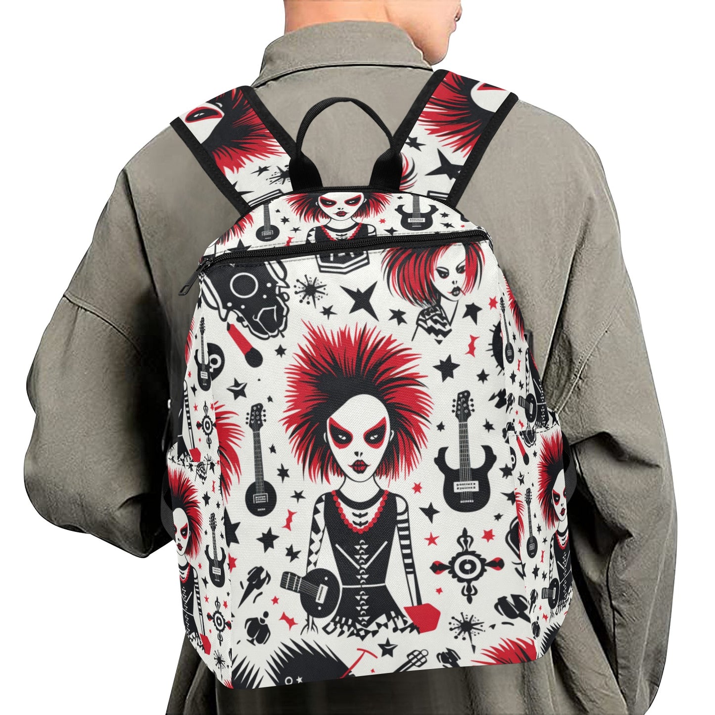 Punk Rock Girl Lightweight Casual Backpack