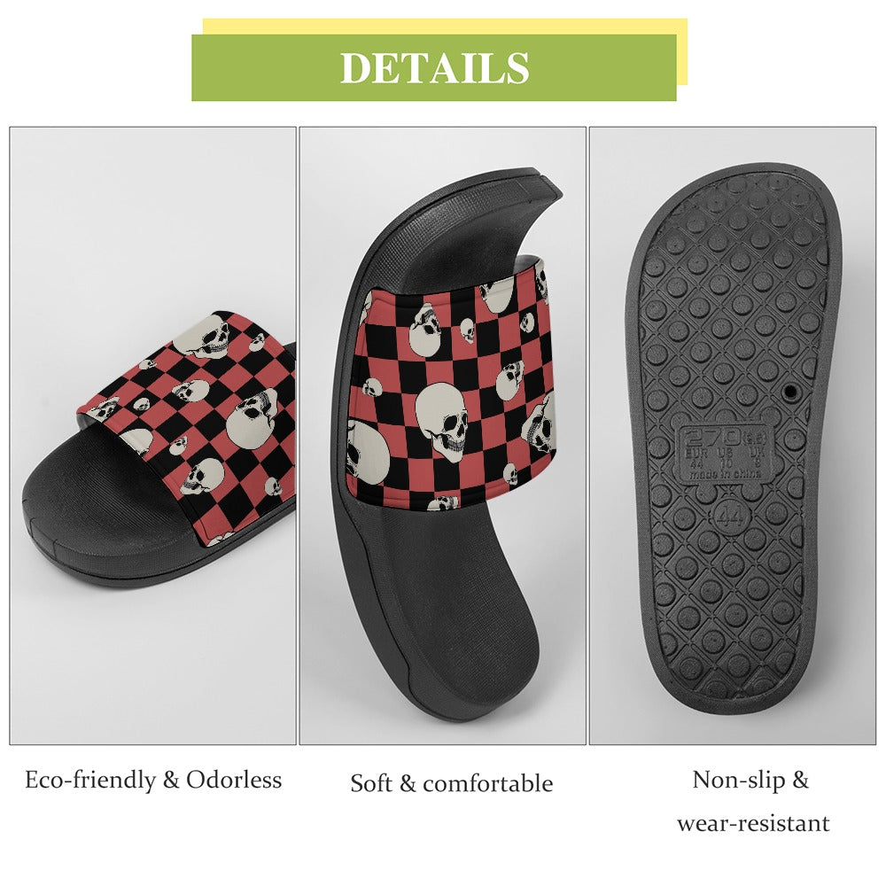 Checkers And Skulls PVC Sandals
