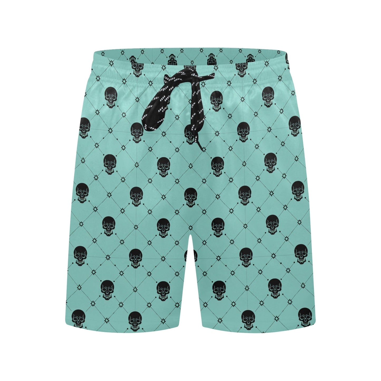 Classic Skull Style Mid-Length Beach Shorts