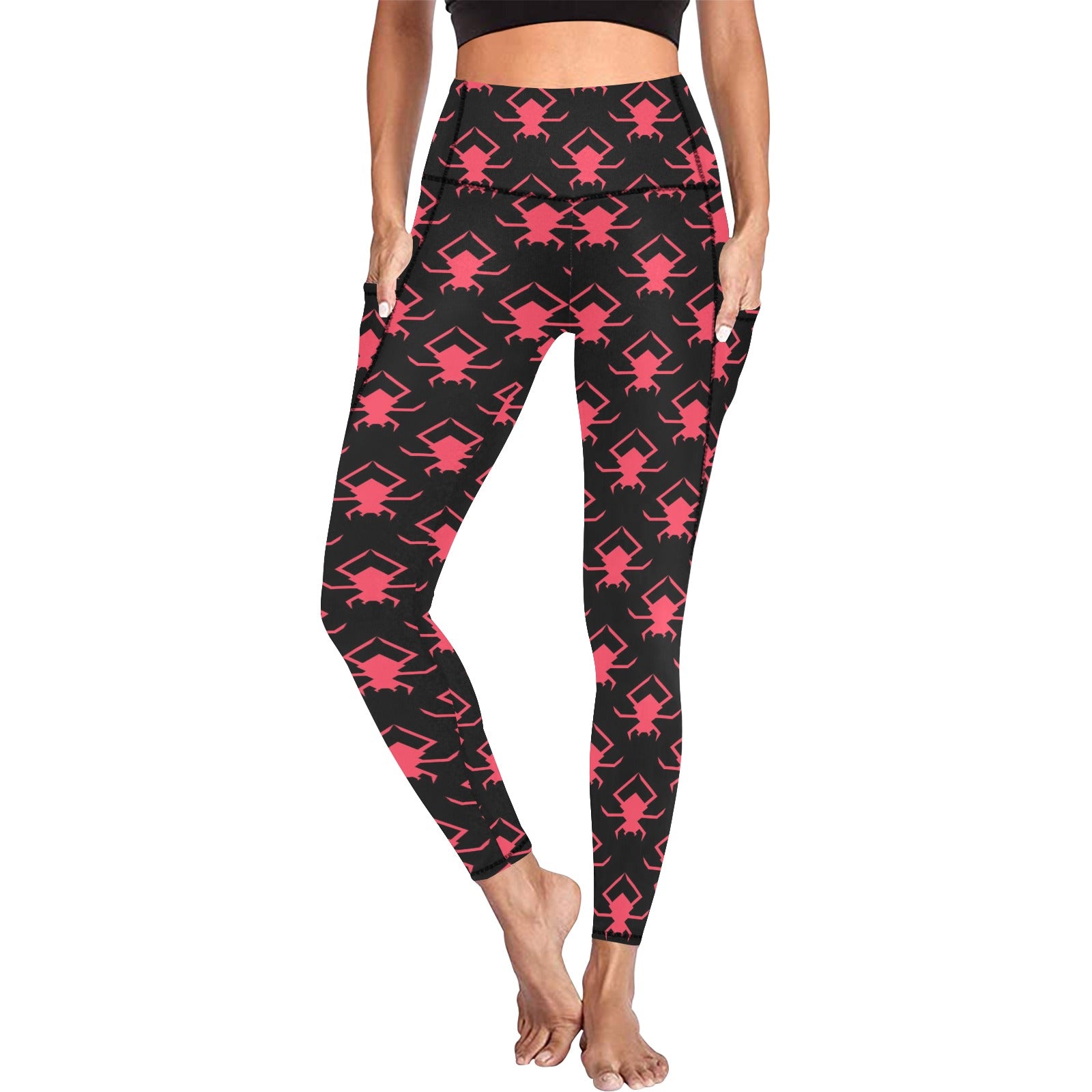 Pink Spider Leggings with Pockets – Grim Haven Clothing