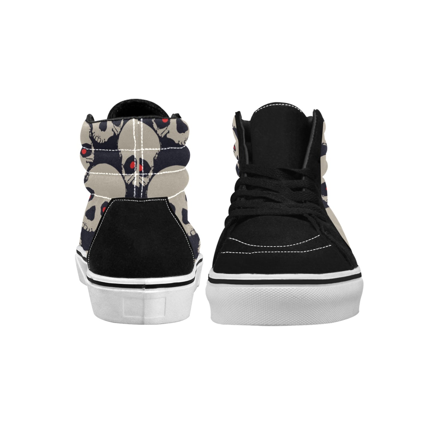 Red Eyed Skulls High Top Canvas Shoes