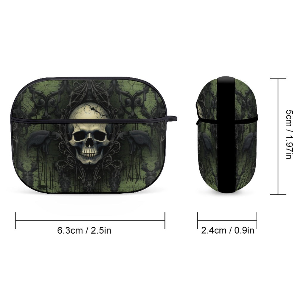 Skulls And Gothic Green Apple AirPods Pro Headphone Cover