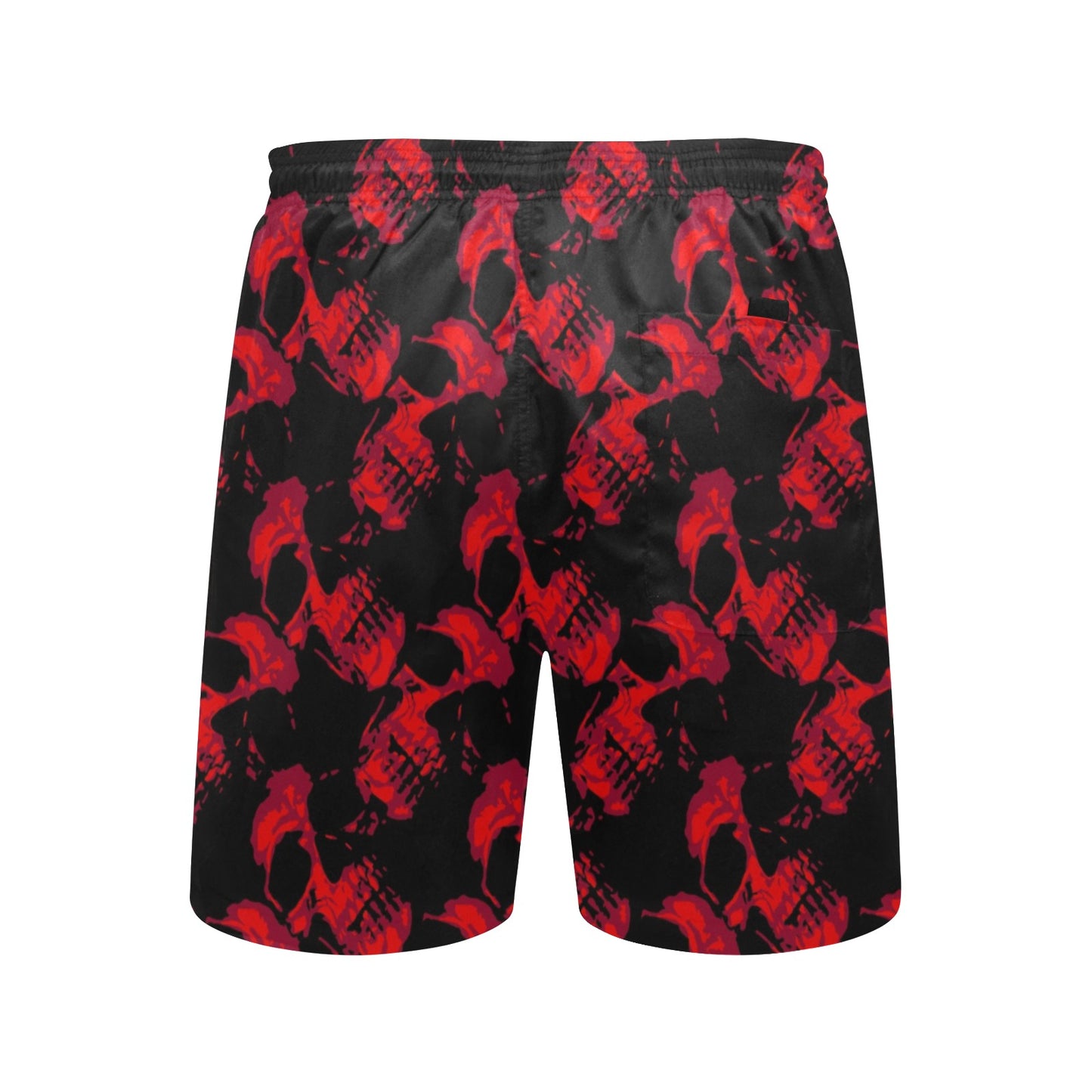 Red Skulls Beach Shorts