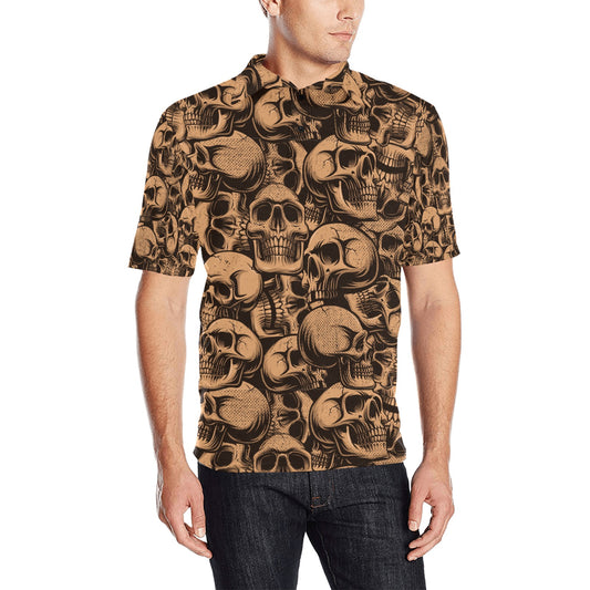 Bronze Skulls Polo Shirt