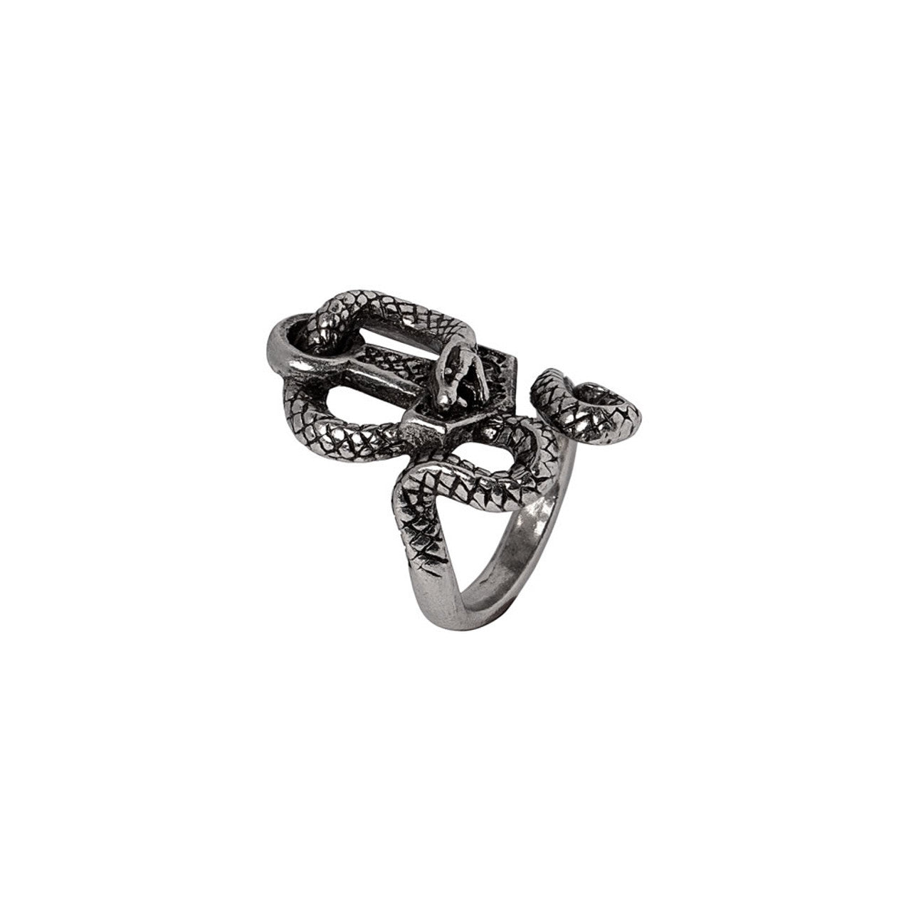 The Coiled Snake Jormungandr Ring