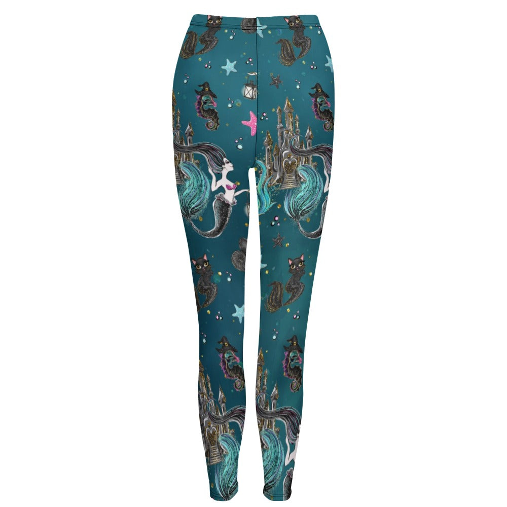 Gothic Mermaids And Castle Leggings