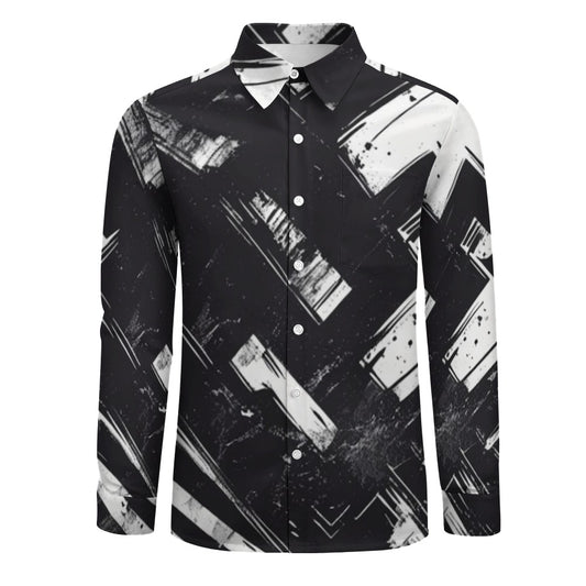 Pure Grunge Casual One Pocket Long Sleeve Shirt