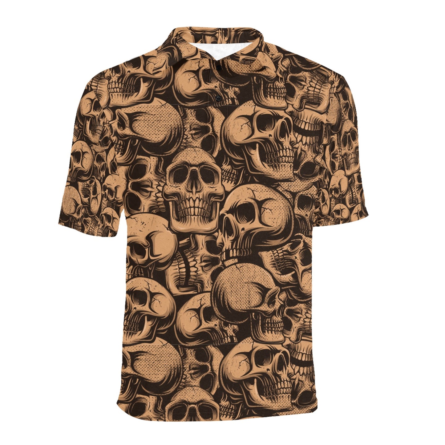 Bronze Skulls Polo Shirt