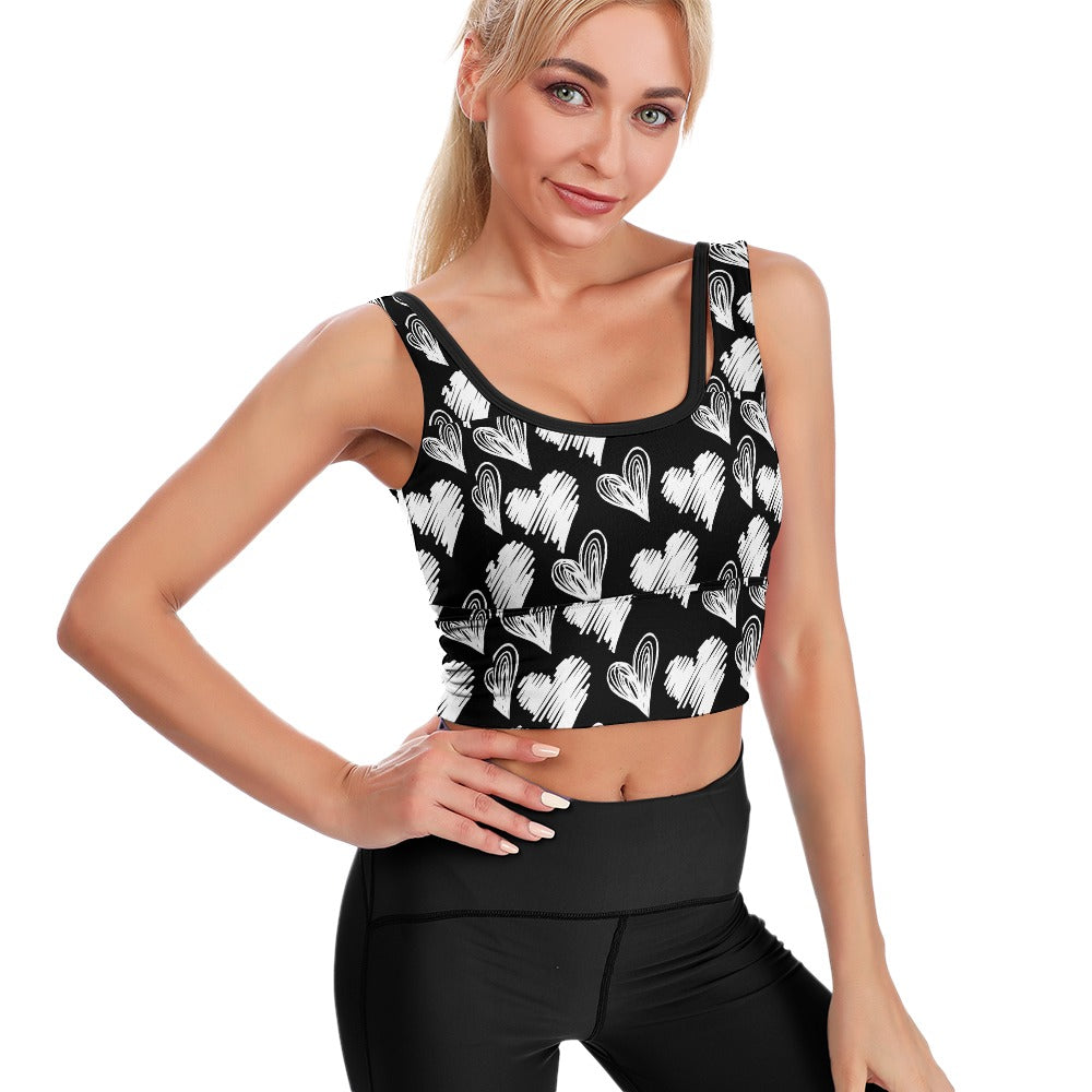 Chalk Hearts Yoga Vest