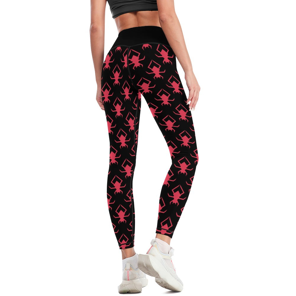 Pink Spiders Yoga Pants