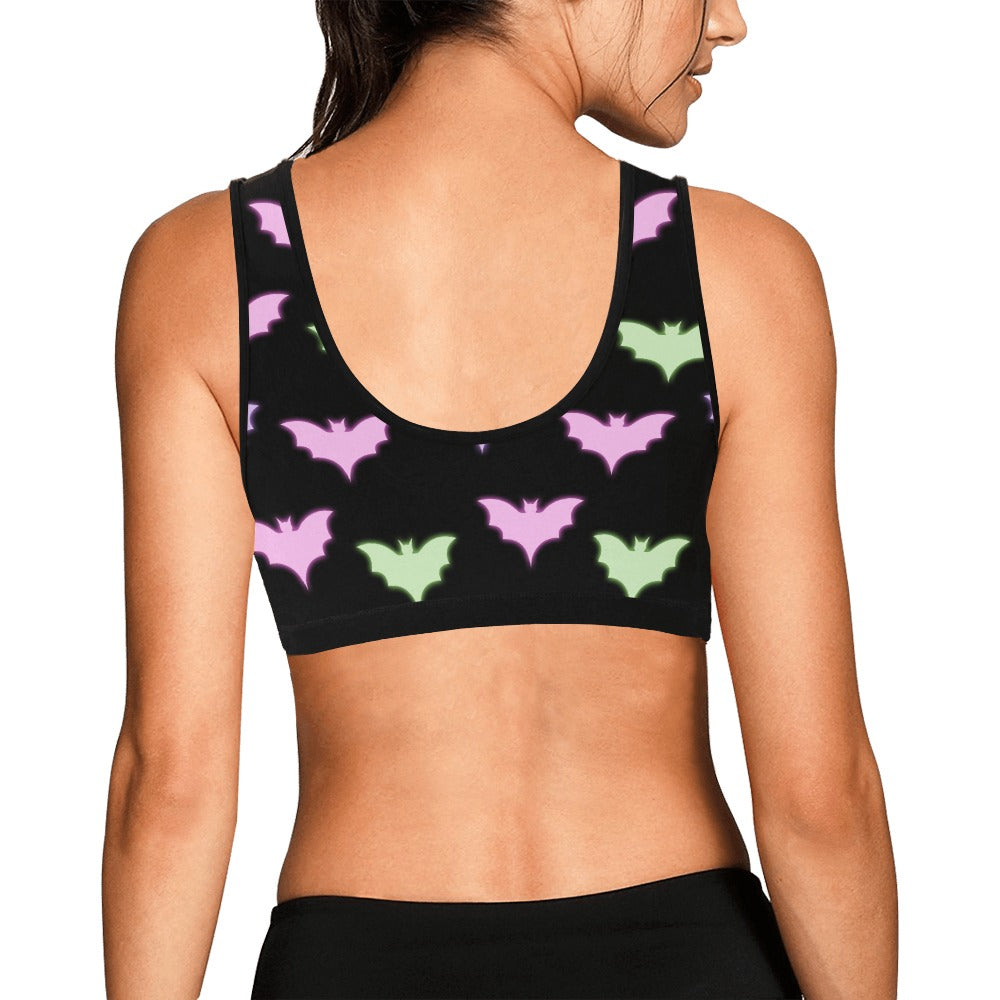 Neon Bats Sports Bra