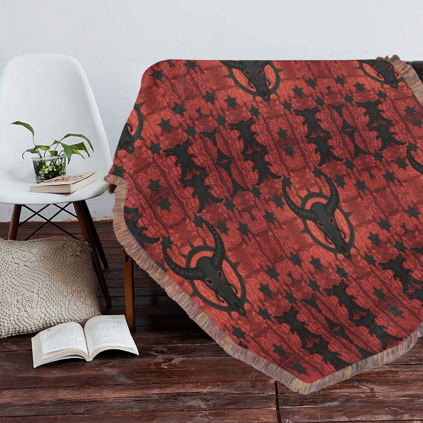 Satan's Ultra-Soft Mixed Fringe Blanket (60x80 inch)