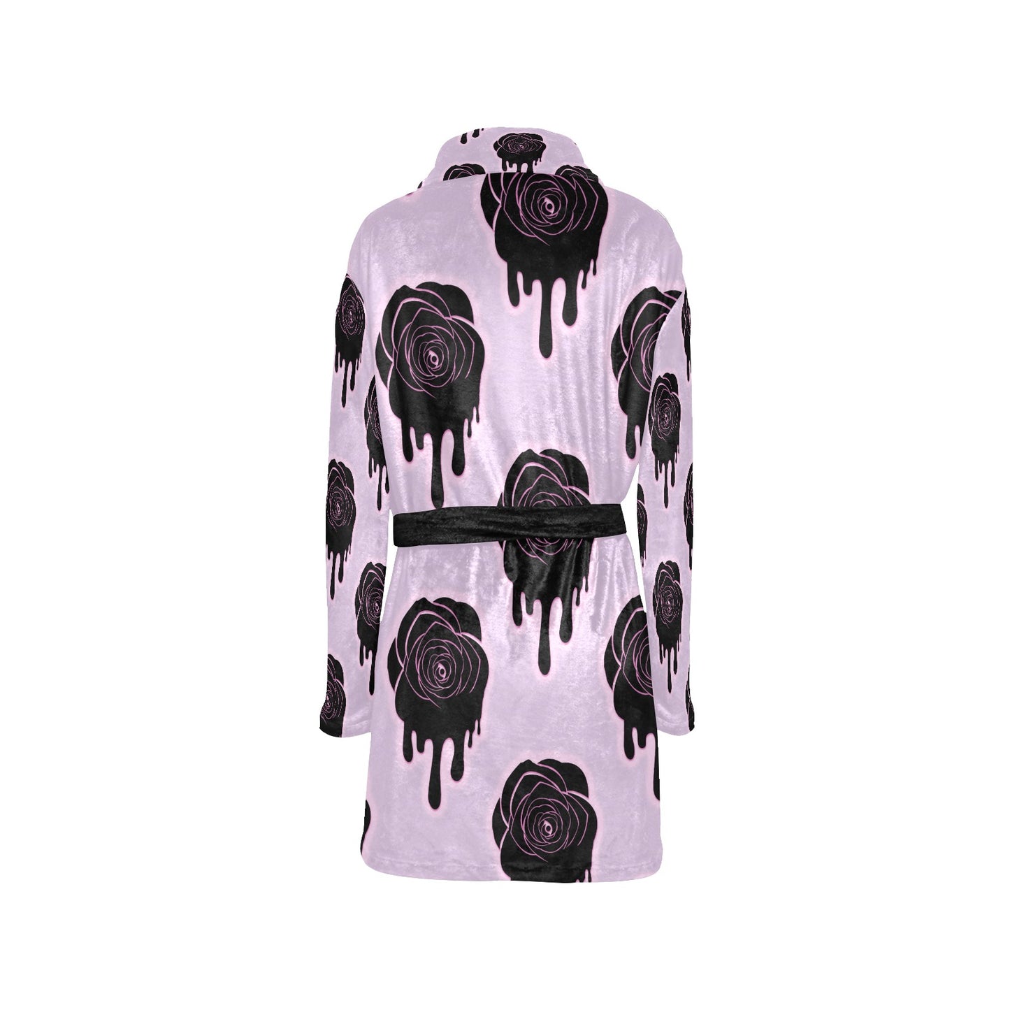Dripping Black Roses Night Robe