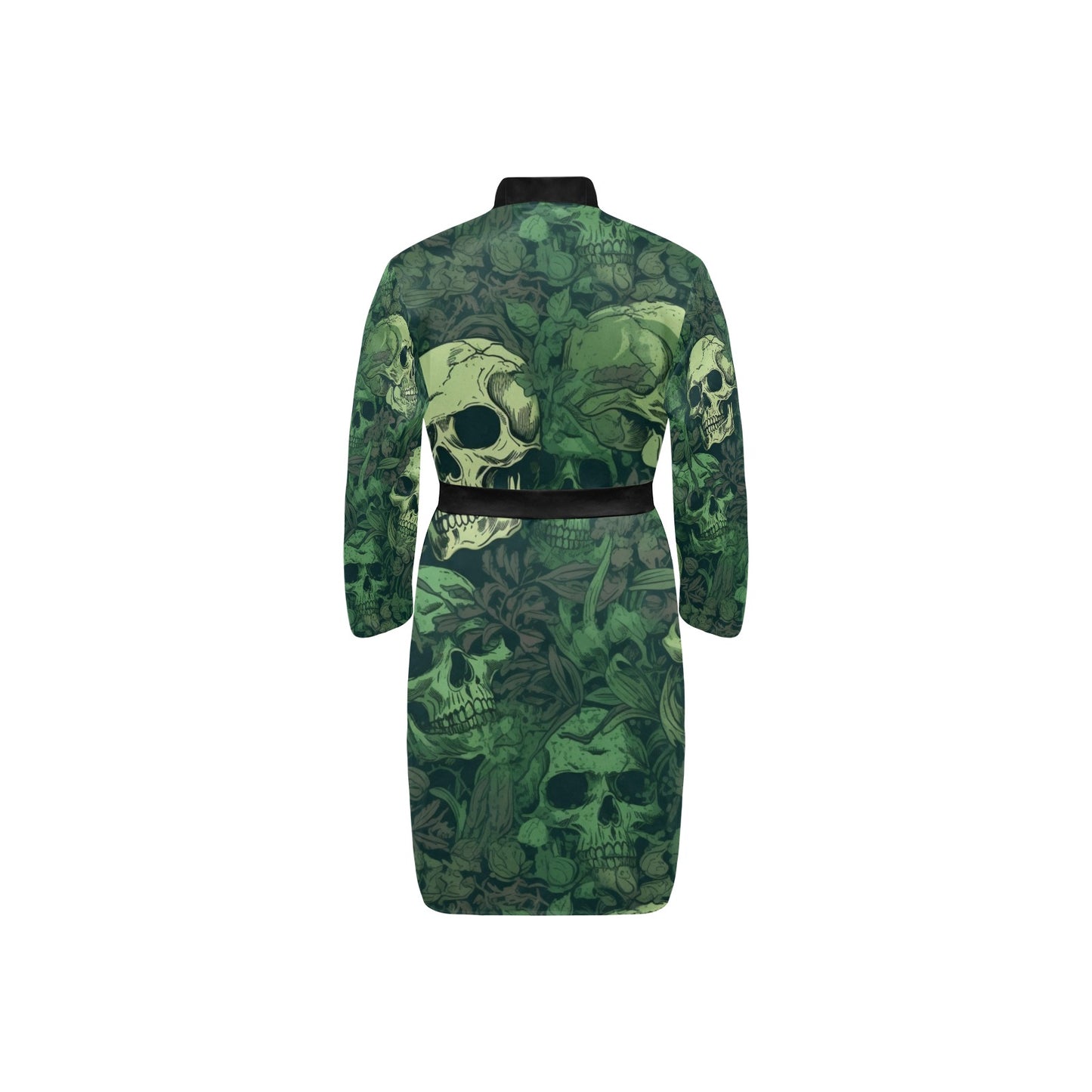 Green Skull Belted Night Robe
