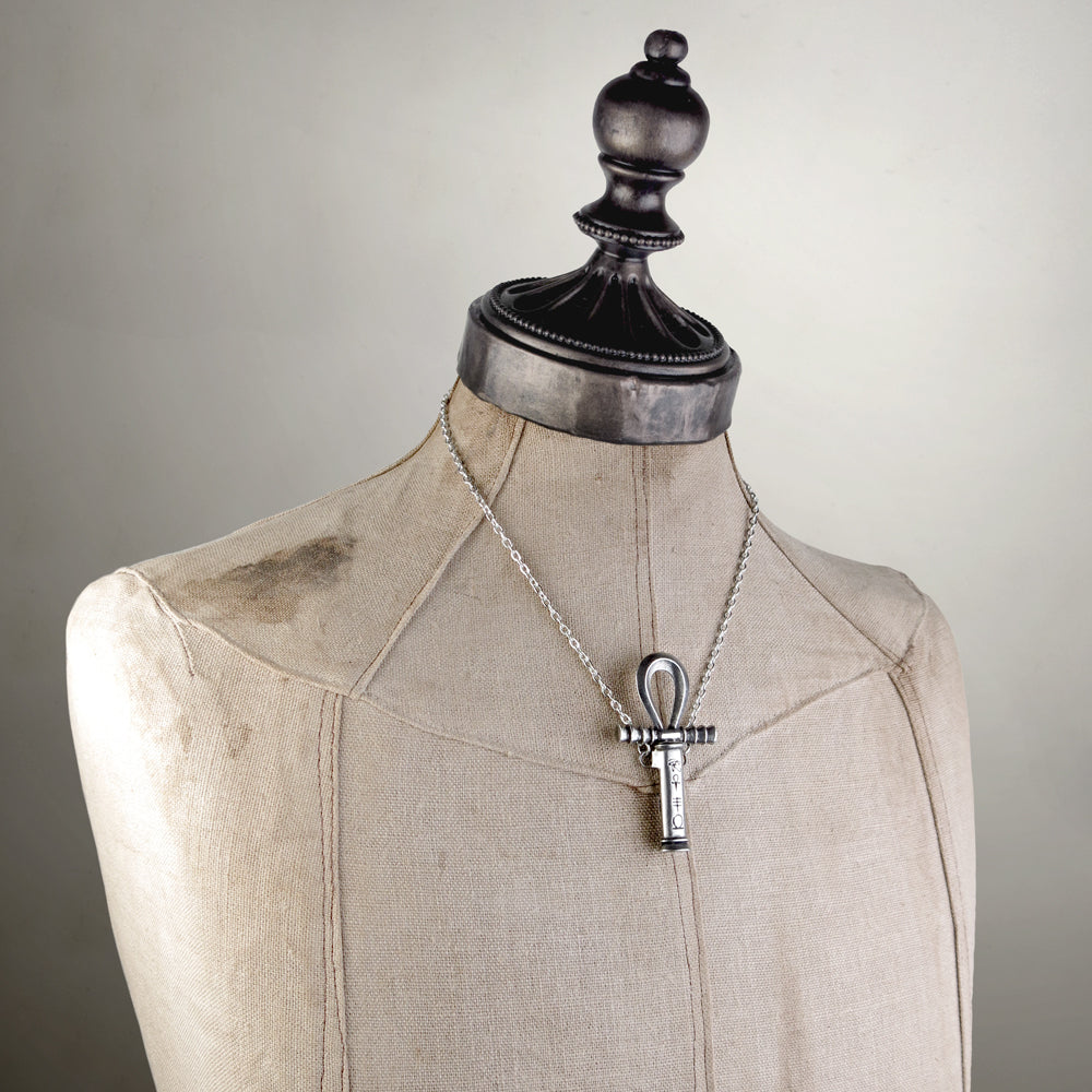 Ankh Of The Dead Necklace on mannequin
