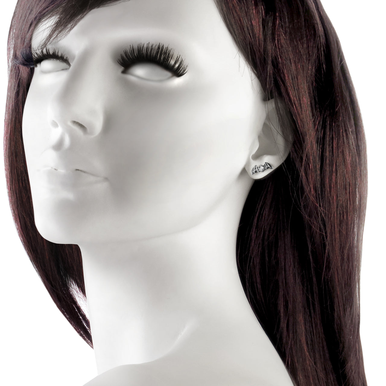 Bat Ear Studs on mannequins