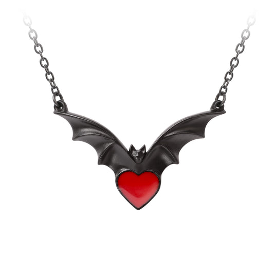 Blood Heart Bat Pendant close up