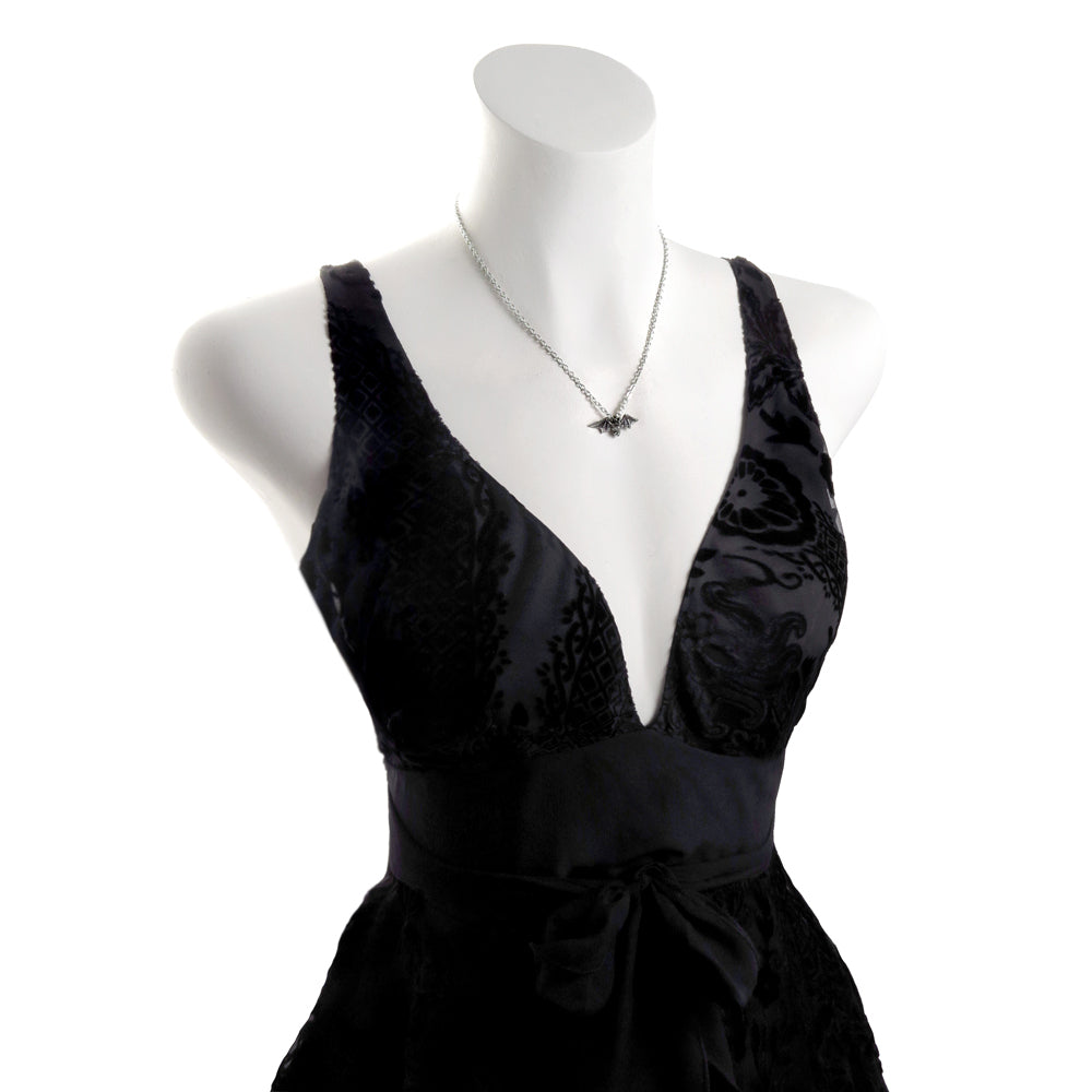 Flying Bat Pendant on mannequin