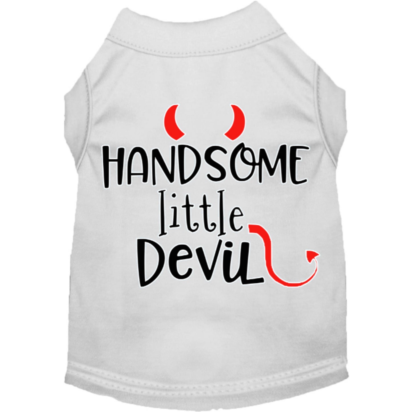 Handsome Little Devil Dog Shirt White