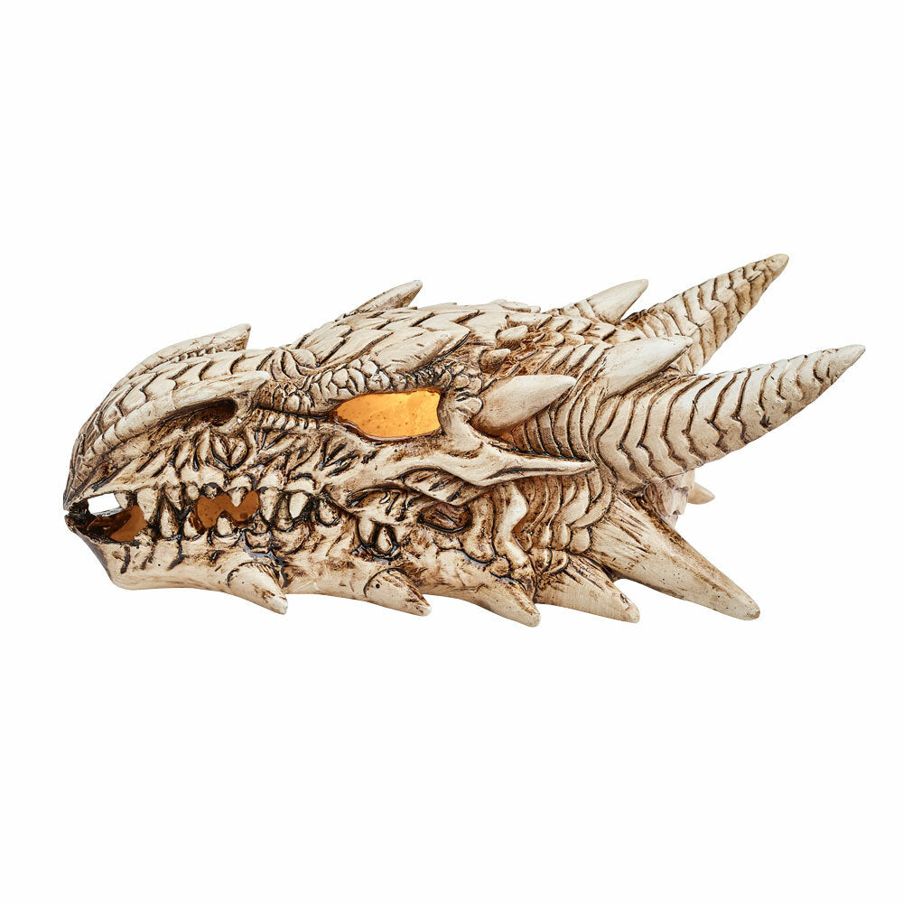 LED Dragon Skull Statue side view