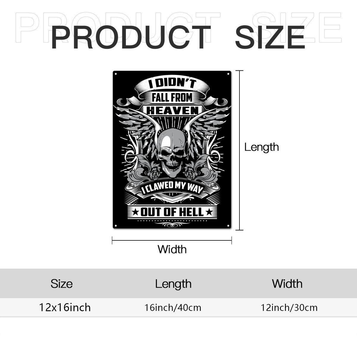I Clawed My Way Out Of Hell Aluminum Sign