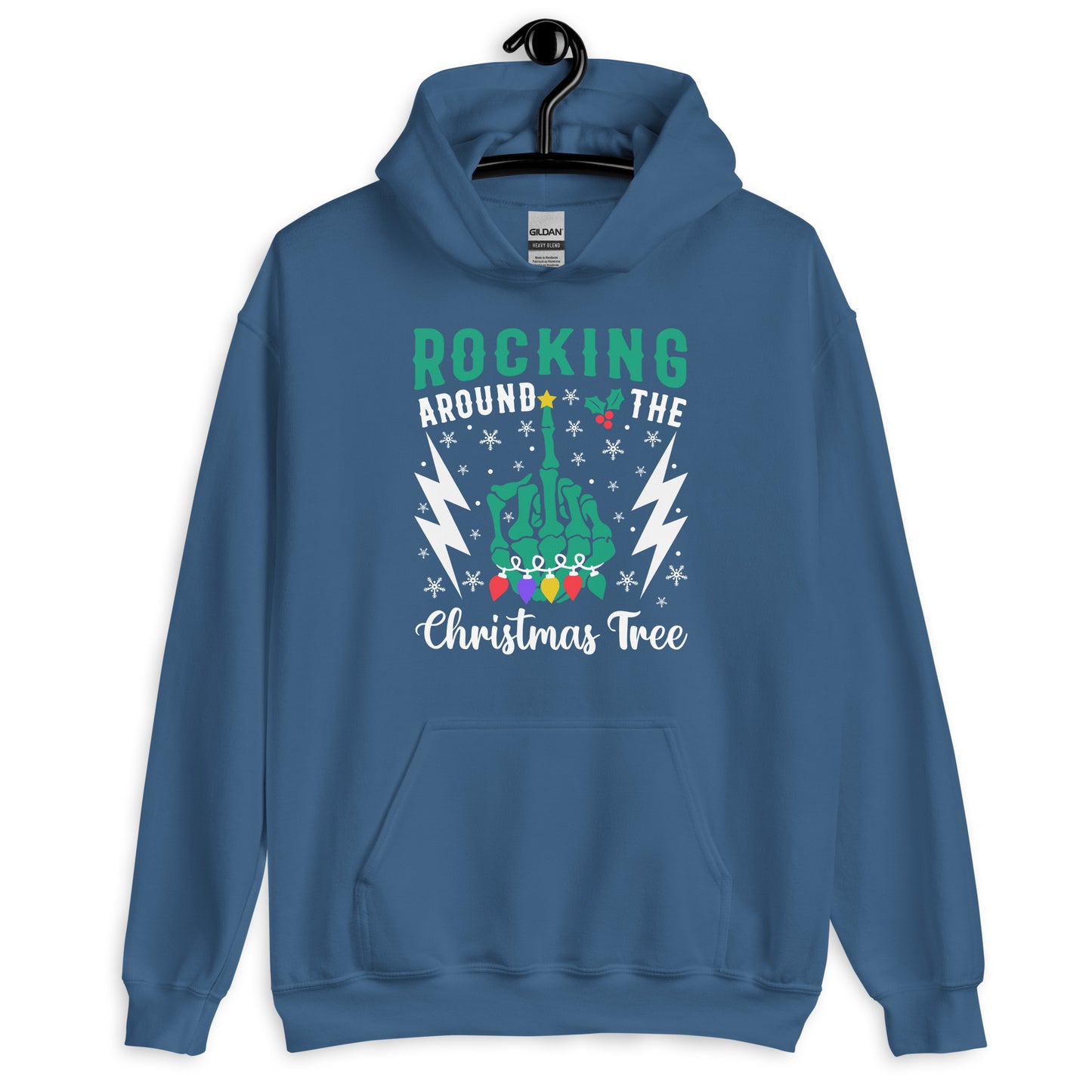 Rocking Around The Christmas Tree Hoodie blue