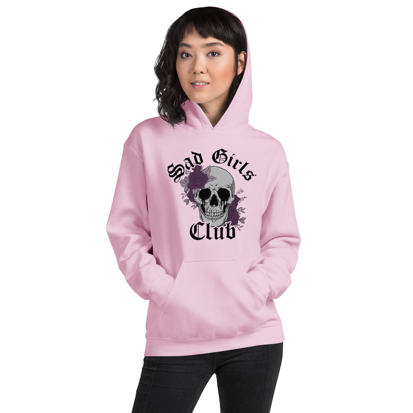 Sad Girls Club Hoodie on a woman