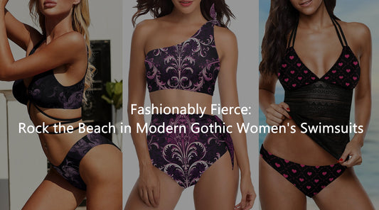 Fashionably Fierce: Rock the Beach in Modern Gothic Women's Swimsuits