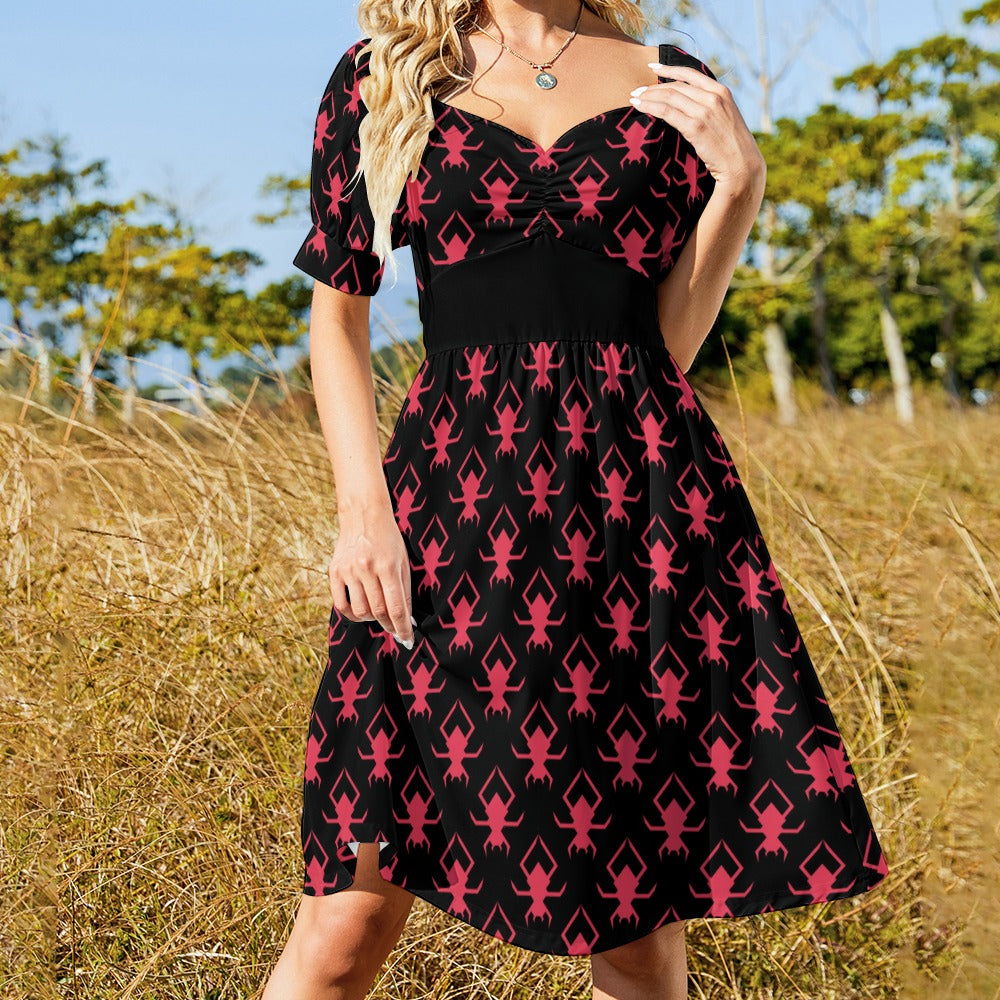 Pink Gothic Spiders Sweetheart Dress