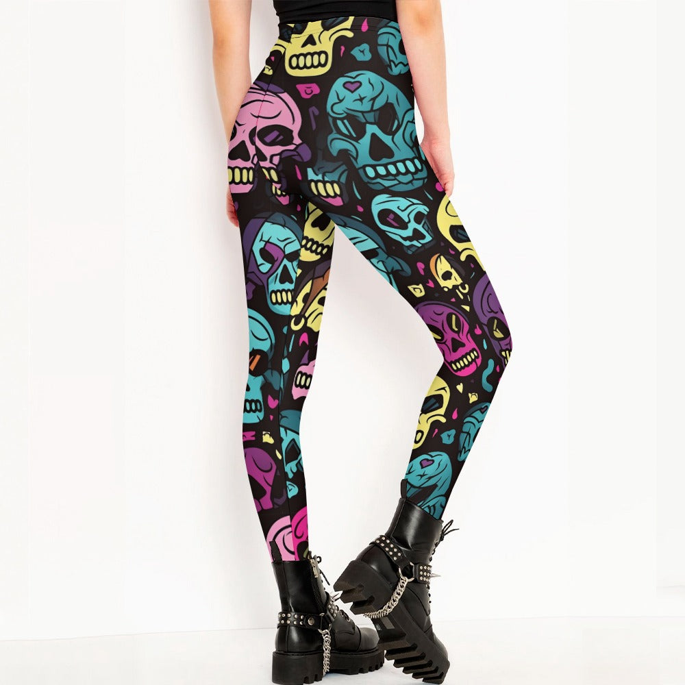 Christmas skull clearance leggings